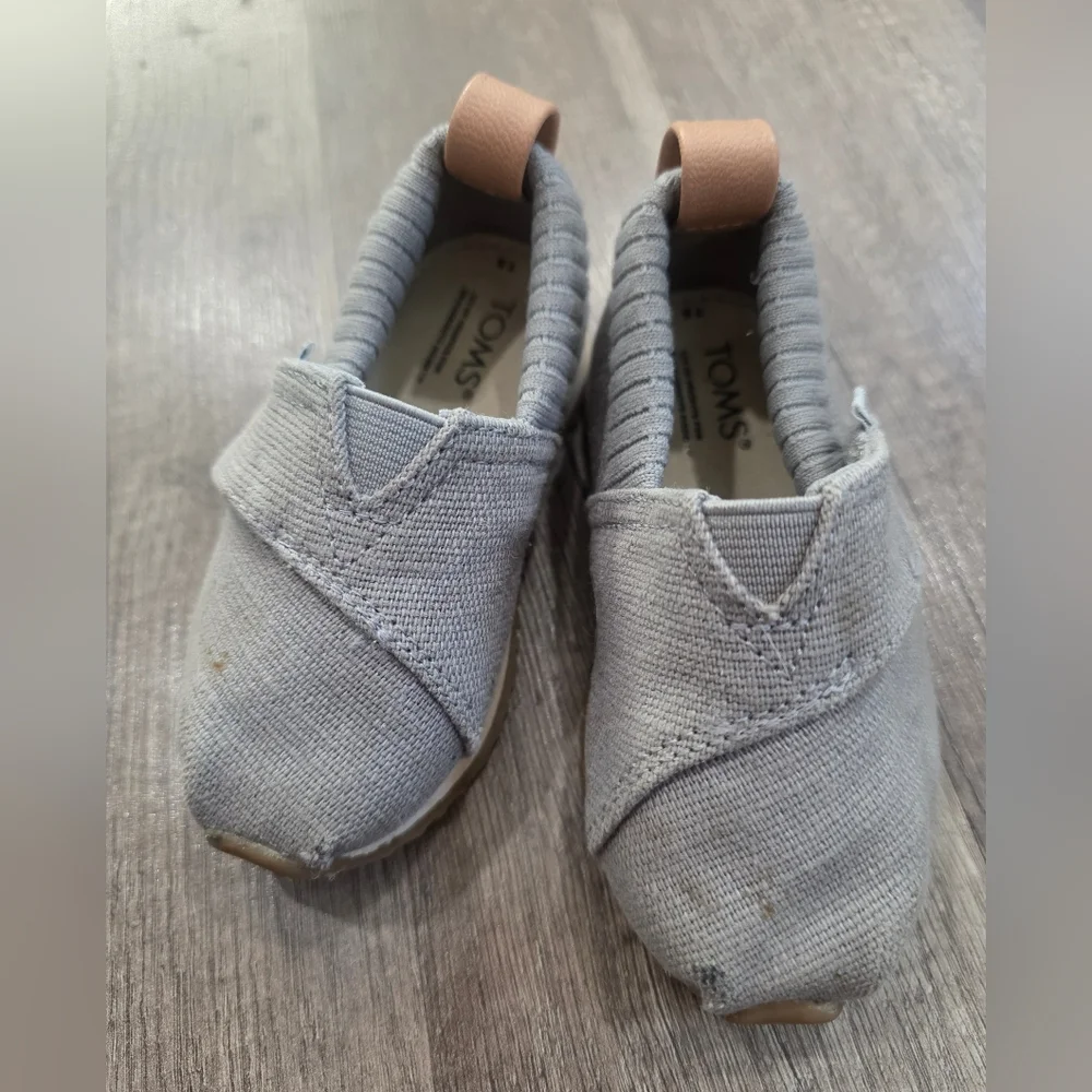 Baby TOMS GREY comfort Shoes Toddler 5 Kids Boys Girls Canvas Crocs